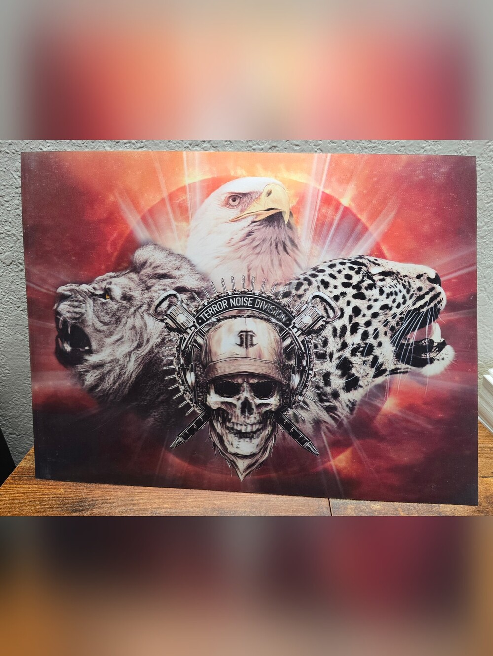 Red Eagle & Big Cat Wall Art 3D